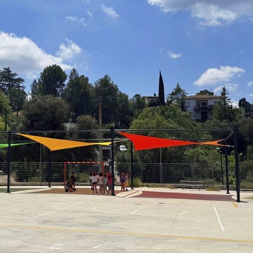 Vela ombreggiante resistente agli UV - ESTD - Tecnodimension Hinchable S.L. - per spazi pubblici / triangolare / in tessuto