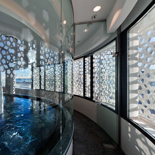 Lastra di paramento in calcestruzzo - RUDAS PERFORATED PANEL - IVANKA - da interno / aspetto cemento / fatta a mano