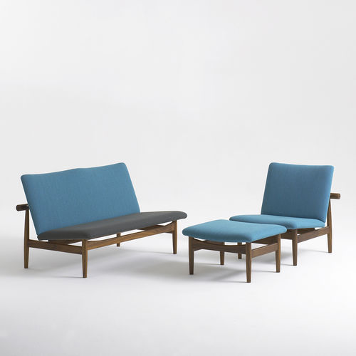 Divanetto imbottito design scandinavo - 137 - House of Finn Juhl – Onecollection - in tessuto / in rovere / in noce