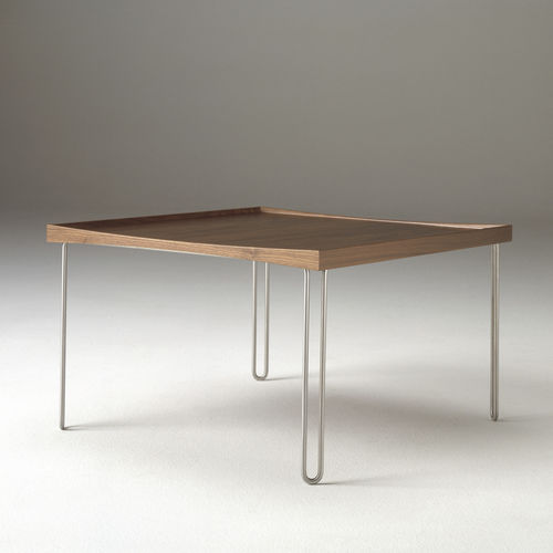 Tavolino basso design scandinavo - TRAY  - House of Finn Juhl – Onecollection - in legno massiccio / in laminato / in acciaio inossidabile spazzolato