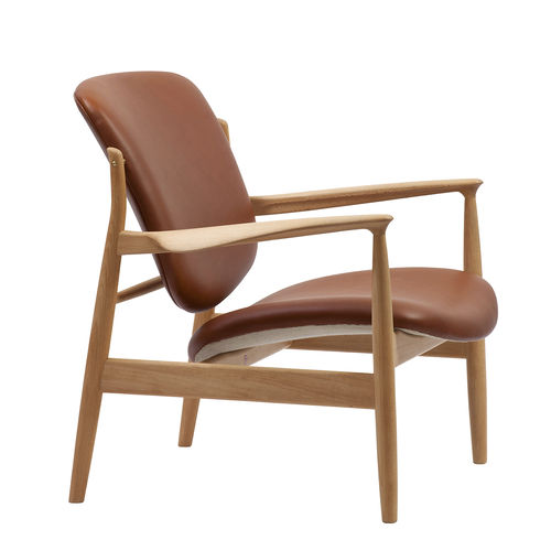 Poltrona design scandinavo - FRANCE - House of Finn Juhl – Onecollection - in pelle / in tessuto / in legno