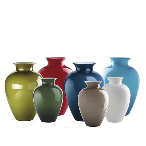 Vaso contemporaneo - LABUAN - Venini - in vetro soffiato / rosso