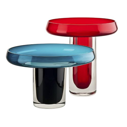 Vaso contemporaneo - ALTITUDE - Venini - in vetro soffiato / blu