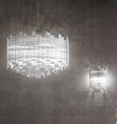 Lampada a sospensione - NASTRI 920.52 – 920.27 - Venini - in cristallo / in metallo / contemporanea