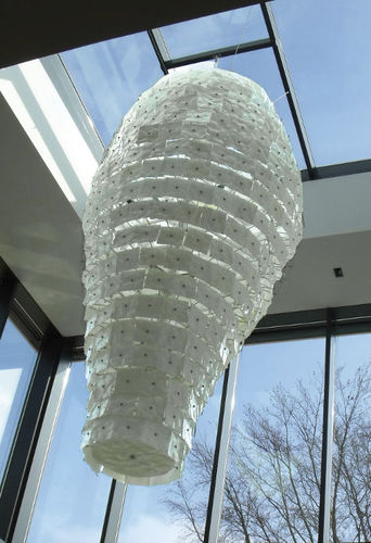 Lampada a sospensione - GRANDUCA - Venini - in metallo / in vetro / in vetro opalescente