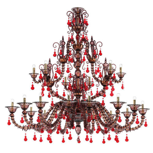 Lampadario classico - DIAMANTEI - Venini - in cristallo / in metallo / a incandescenza