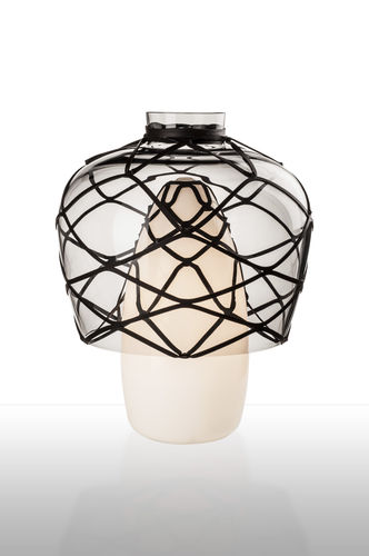 Lampada da tavolo - CELESTI - Venini - in vetro / in pelle / design originale