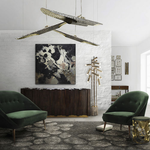 Lampada a sospensione - VELLUM - BRABBU DESIGN FORCES - in ottone spazzolato / contemporanea / con cavo