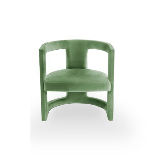 Poltrona contemporanea - RUKAY - BRABBU DESIGN FORCES - in velluto / verde / colore personalizzabile