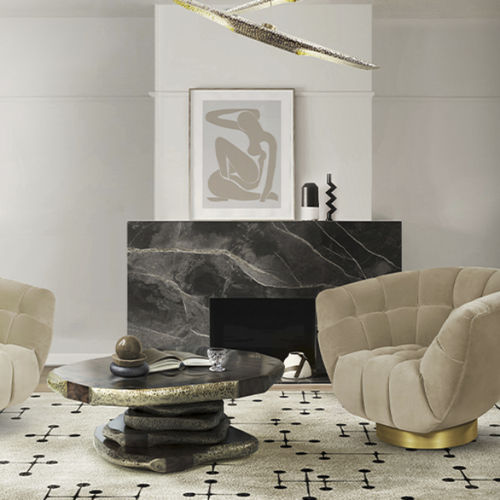 Tavolino basso contemporaneo - LATZA - BRABBU DESIGN FORCES - in noce / con supporto in ottone / con supporto in legno