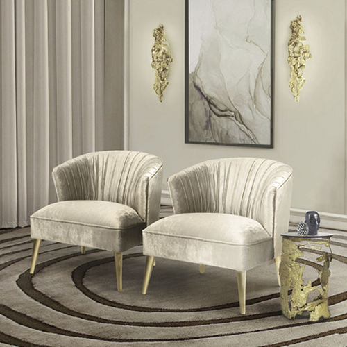 Tavolo d'appoggio design originale - CAY - BRABBU DESIGN FORCES - in vetro / con supporto in ottone / rotondo