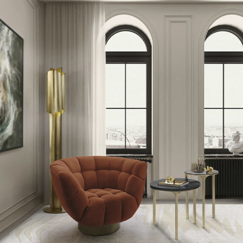 Tavolo d'appoggio contemporaneo - LURAY - BRABBU DESIGN FORCES - impiallacciato in legno / in palissandro / in vetro