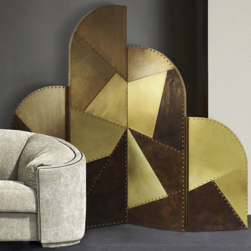 Paravento contemporaneo - CANYON - BRABBU DESIGN FORCES - in legno / in ottone / su misura