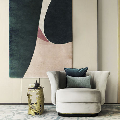 Poltrona contemporanea - ELK - BRABBU DESIGN FORCES - in velluto / verde / colore personalizzabile