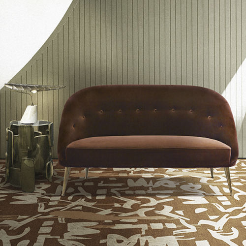 Divano contemporaneo - MALAY - BRABBU DESIGN FORCES - in velluto / con braccioli / su misura