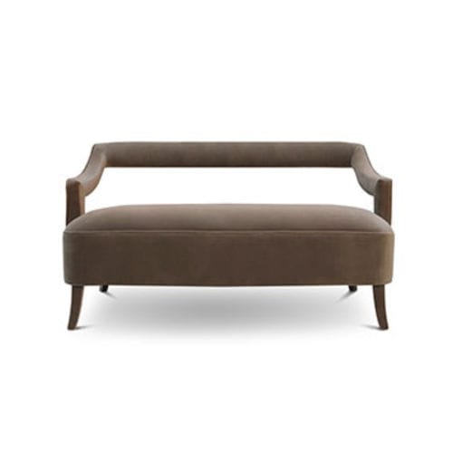 Divano contemporaneo - OKA - BRABBU DESIGN FORCES - in velluto / in pelle / con braccioli