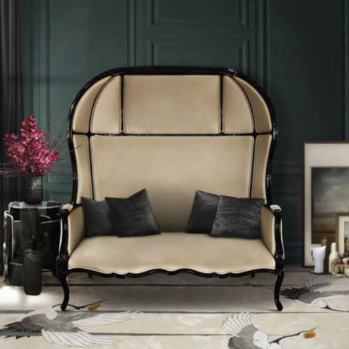 Divano classico - NAMIB - BRABBU DESIGN FORCES - in raso / con braccioli / su misura