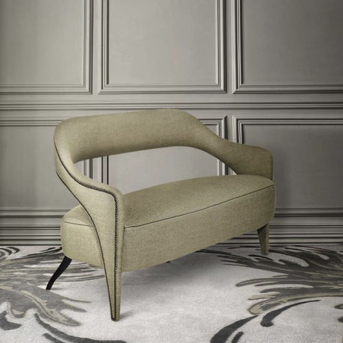 Divano contemporaneo - TELLUS  - BRABBU DESIGN FORCES - in tessuto / con braccioli / su misura