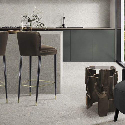 Sedia alta contemporanea - DALYAN COUNTER - BRABBU DESIGN FORCES - da interno / in pelle / con supporto in legno laccato