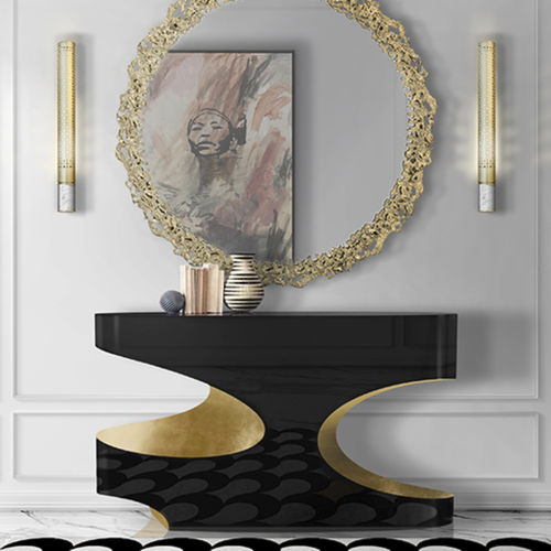 Applique contemporanea - CYBO - BRABBU DESIGN FORCES - da interno / in ottone / in marmo
