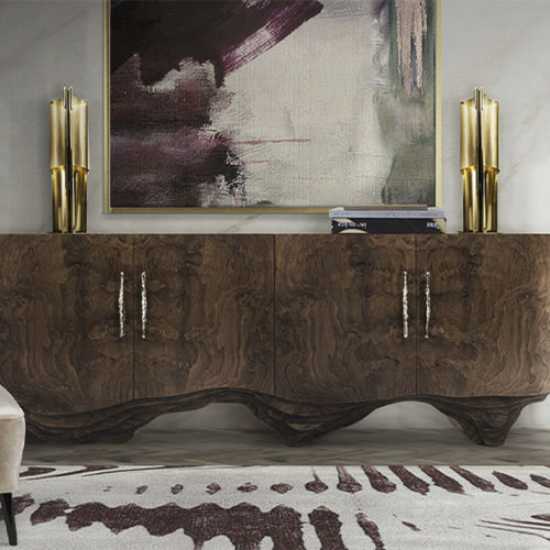 Lampada da tavolo - CYRUS - BRABBU DESIGN FORCES - in ottone placcato oro / contemporanea / con cavo