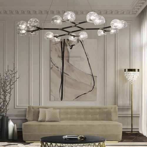 Lampada a sospensione - HORUS II - BRABBU DESIGN FORCES - in ottone / in metallo laccato / in vetro