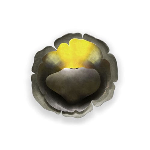 Camino elettrico - BLOOM - BRABBU DESIGN FORCES - da parete / Faccia singola / con focolare aperto