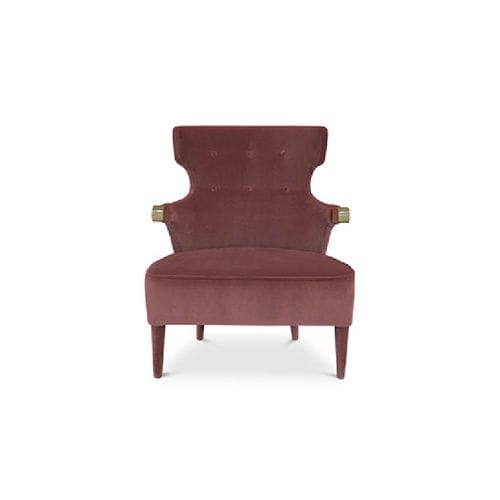 Poltrona classica - SIKA II - BRABBU DESIGN FORCES - in velluto / in ottone / con schienale alto
