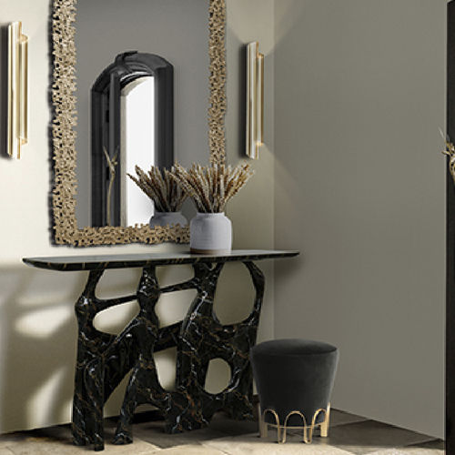 Consolle contemporanea - BASTEI - BRABBU DESIGN FORCES - in marmo / con supporto in marmo / rettangolare