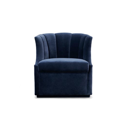 Poltrona contemporanea - BEGONIA - BRABBU DESIGN FORCES - in velluto / in cotone / imbottita