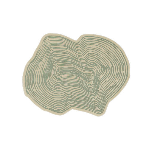 Tappeto contemporaneo - LOODE - BRABBU DESIGN FORCES - con motivi naturali / capitonné / in nylon