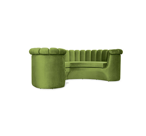 Divano rotondo - HERA - BRABBU DESIGN FORCES - contemporaneo / in velluto / personalizzabile