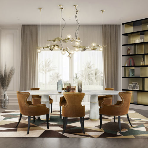 Sedia da pranzo contemporanea - DUKONO - BRABBU DESIGN FORCES - da interno / in velluto / in legno