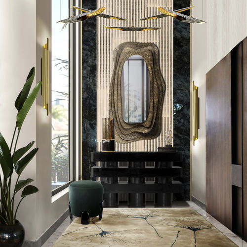 Specchio a muro - KUMI - BRABBU DESIGN FORCES - contemporaneo / in ottone / dorato