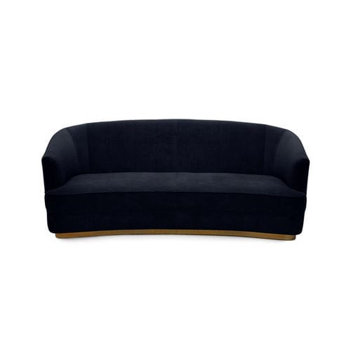 Divano contemporaneo - SAARI - BRABBU DESIGN FORCES - in velluto / blu / con supporto in ottone