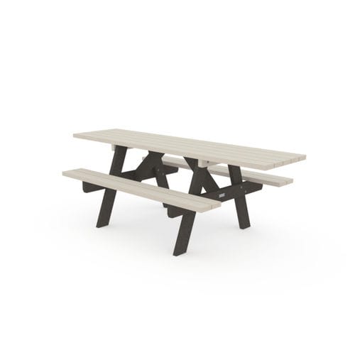 Set tavolo e panca contemporaneo - forestière  - PLAS ECO - in plastica riciclata / da esterno / per spazio pubblico