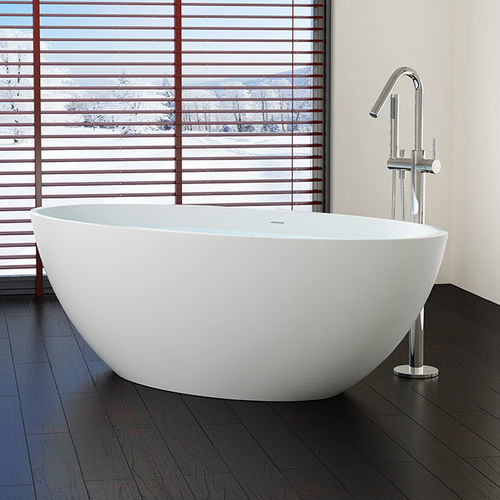 Vasca da bagno ovale - BW-04-L - Badeloft GmbH - da appoggio / ghisa minerale / bianca