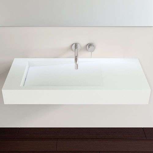 Lavabo sospeso - WT-05-A - Badeloft GmbH - ghisa minerale / rettangolare / contemporaneo