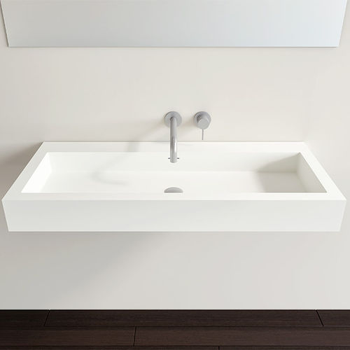 Lavabo sospeso - WT-06-XXL - Badeloft GmbH - ghisa minerale / rettangolare / contemporaneo