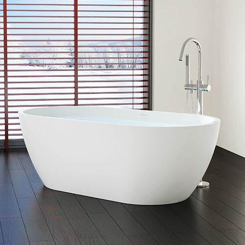 Vasca da bagno ovale - BW-02-L - Badeloft GmbH - ad isola / ghisa minerale / bianca