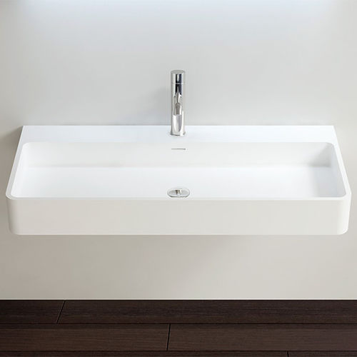 Lavabo sospeso - WT-01-XL - Badeloft GmbH - ghisa minerale / rettangolare / contemporaneo