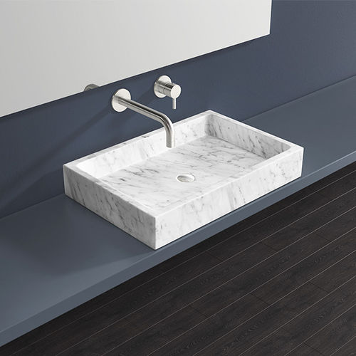 Lavabo da appoggio - MWB-01-M - Badeloft GmbH - in marmo / rettangolare / contemporaneo