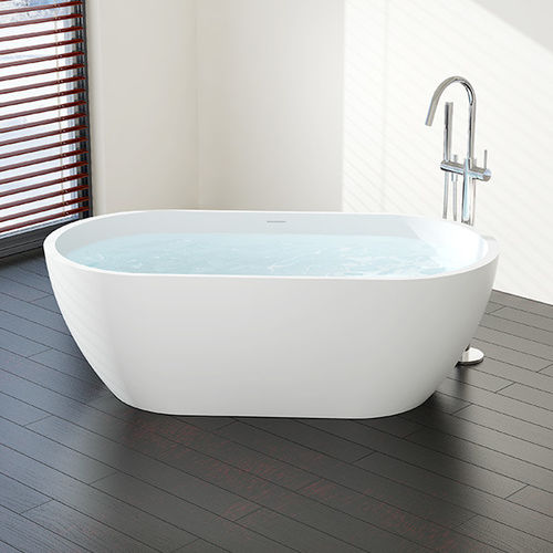 Vasca da bagno ovale - BW-02-M - Badeloft GmbH - ad isola / ghisa minerale / bianca