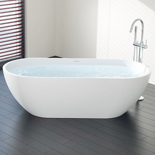Vasca da bagno ovale - BW-02-XL - Badeloft GmbH - ad isola / ghisa minerale / bianca
