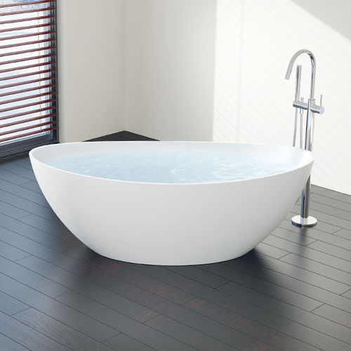 Vasca da bagno ovale - BW-03-M - Badeloft GmbH - ad isola / ghisa minerale / bianca