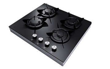 Piano cottura in vetroceramica - TWIST - Acrysil Ltd - a gas / 4 fuochi / da incasso