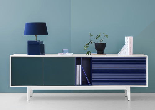 Credenza contemporanea - Dignis - Balma - impiallacciata in legno / in MDF / con cassetti