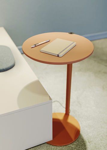 Tavolo d'appoggio contemporaneo - DROPS - Balma - in MDF / con supporto in metallo / rotondo