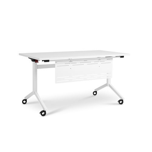 Tavolo contemporaneo - B2 - Balma - in melaminico / con supporto in metallo / rettangolare