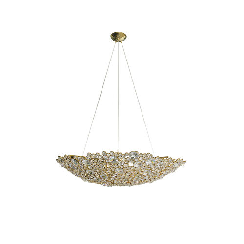 Lampadario contemporaneo - ETERNITY DEMI-LUNE - KOKET Love Happens - in cristallo / in ottone / da 10 lampadine